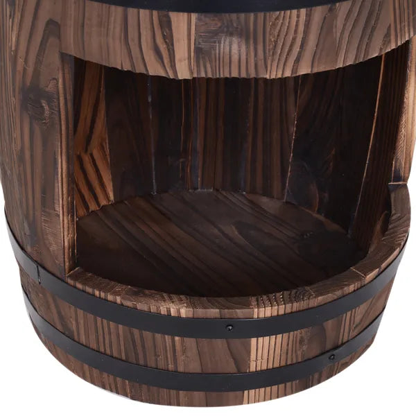 2-Tier Wooden Water Pump Fountain with Flower Box Base Durable Design for Garden Decor - product image 7