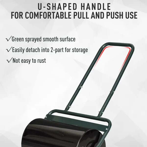 Outsunny 20-Inch Lawn Roller Push/Tow Behind Filled with Water or Sand for Garden Sod Flattening - product image 7