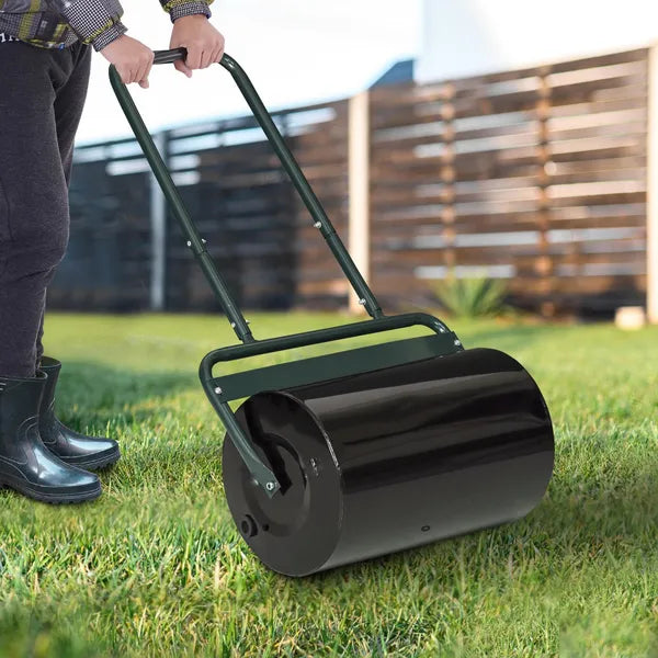 Outsunny 20-Inch Lawn Roller Push/Tow Behind Filled with Water or Sand for Garden Sod Flattening - product image 2