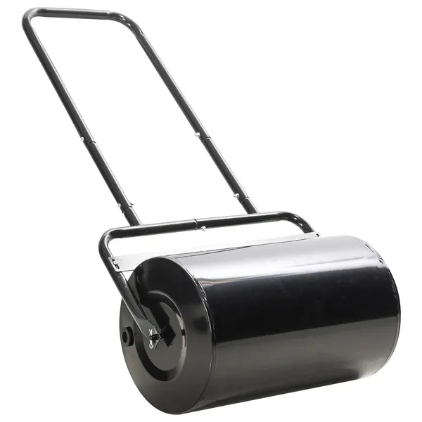 20-Inch Push/Tow Behind Lawn Roller Filled with 10 Gal Water or Sand for Flattening Sod in the Garden, Black - product image 1
