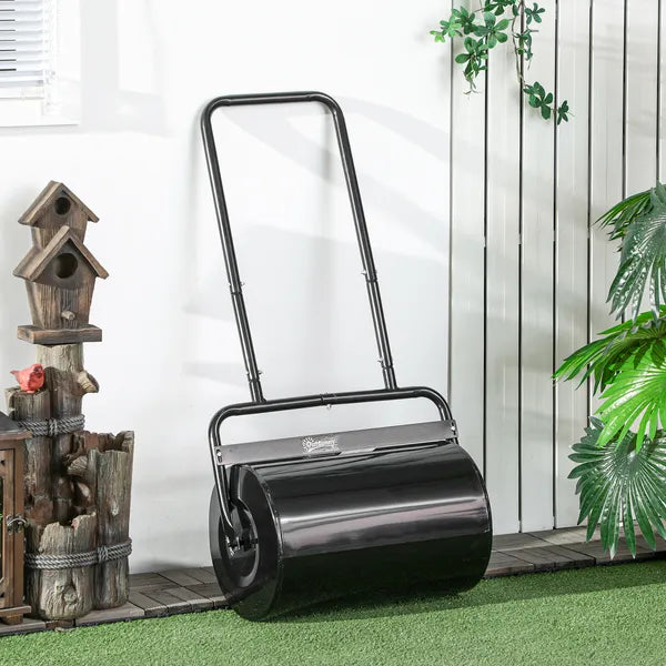 20-Inch Push/Tow Behind Lawn Roller Filled with 10 Gal Water or Sand for Flattening Sod in the Garden, Black - product image 10
