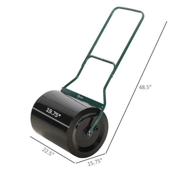 Outsunny 20 Inch Sod Roller with Push Tow Handle and 15.9 Gallon Drum Black - product image 3