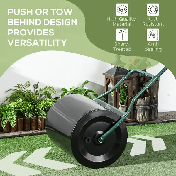 Outsunny 20 Inch Sod Roller with Push Tow Handle and 15.9 Gallon Drum Black - product image 5