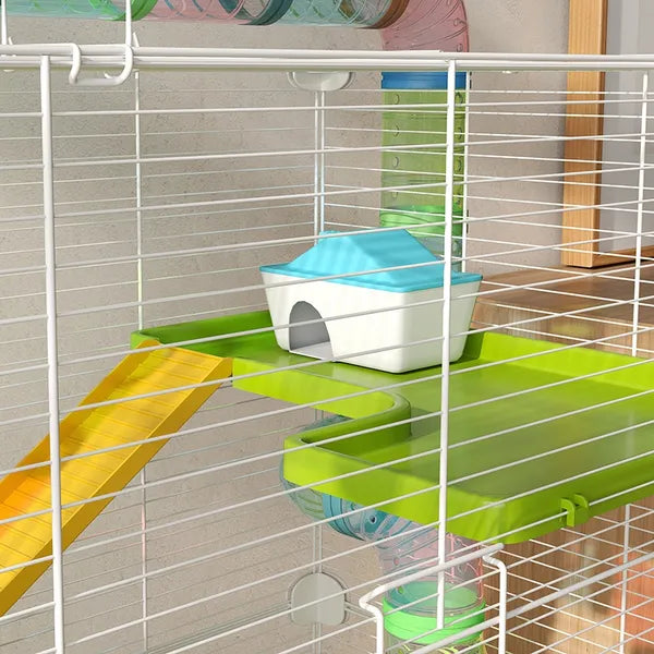 PawHut 23 Inch 5-Tier Hamster Cage with Wheel and Water Bottle, Green - product image 9