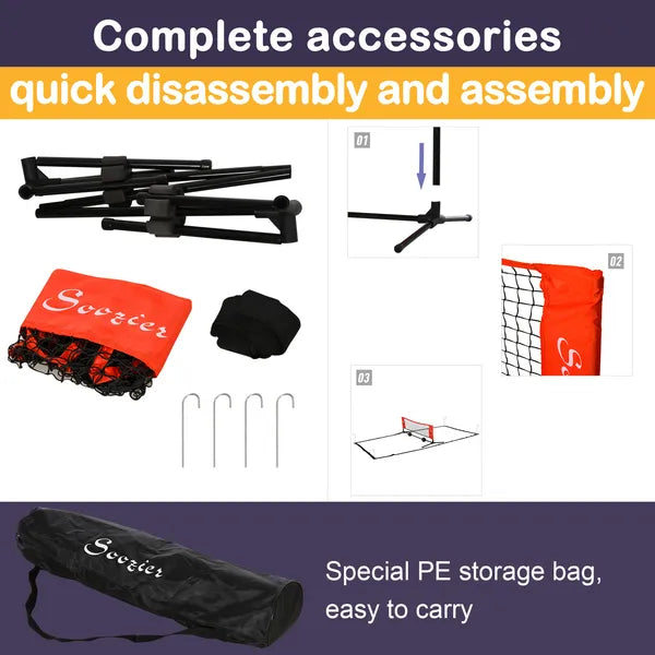 23ft Double Sided Soccer Training Net Multi-Function with Storage Bag for Outdoor Beach Backyard - product image 6