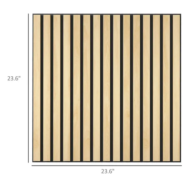 24" x 24" Wood Panels for Wall, 4 Pack Acoustic Panels, Sound Absorbing Slat Wall for Wall Decor, Home, Oak - product image 3