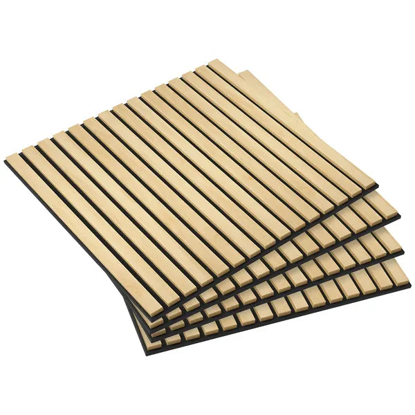 24" x 24" Wood Panels for Wall, 4 Pack Acoustic Panels, Sound Absorbing Slat Wall for Wall Decor, Home, Oak - product image 11