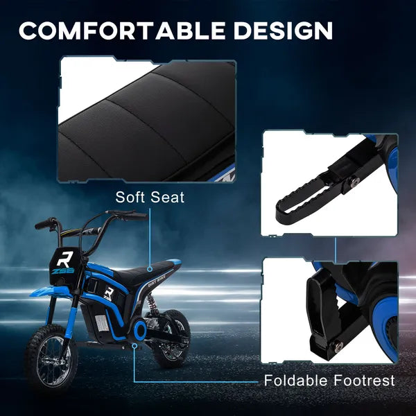 24V 350W Electric Dirt Bike Up to 14.9 MPH with Brake and Rear Suspension Blue Ages 13+ - product image 9