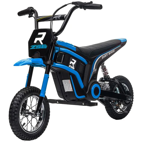 24V 350W Electric Dirt Bike Up to 14.9 MPH with Brake and Rear Suspension Blue Ages 13+ - product image 1