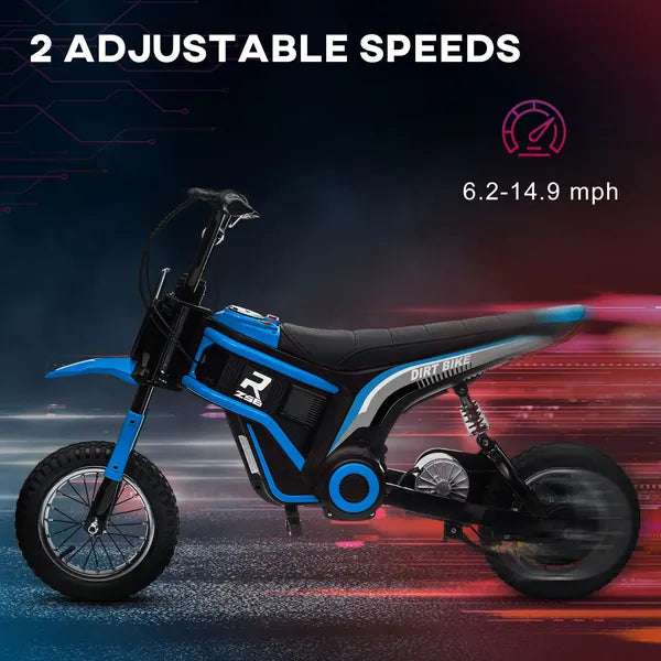 24V 350W Electric Dirt Bike Up to 14.9 MPH with Brake and Rear Suspension Blue Ages 13+ - product image 5