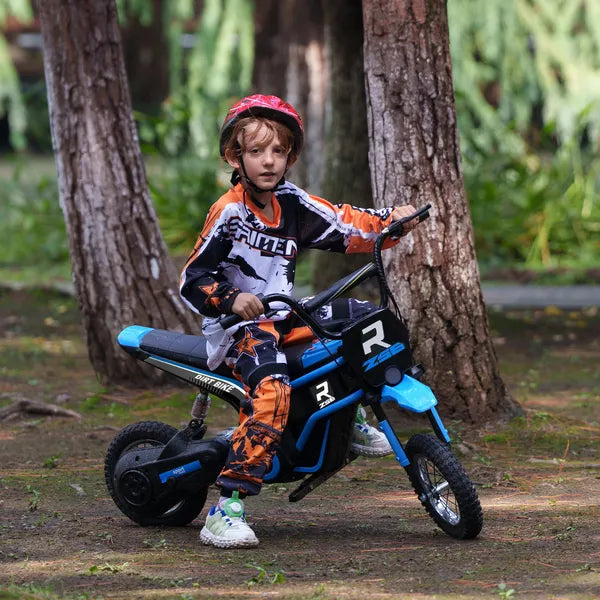 24V 350W Electric Dirt Bike Up to 14.9 MPH with Brake and Rear Suspension Blue Ages 13+ - product image 2