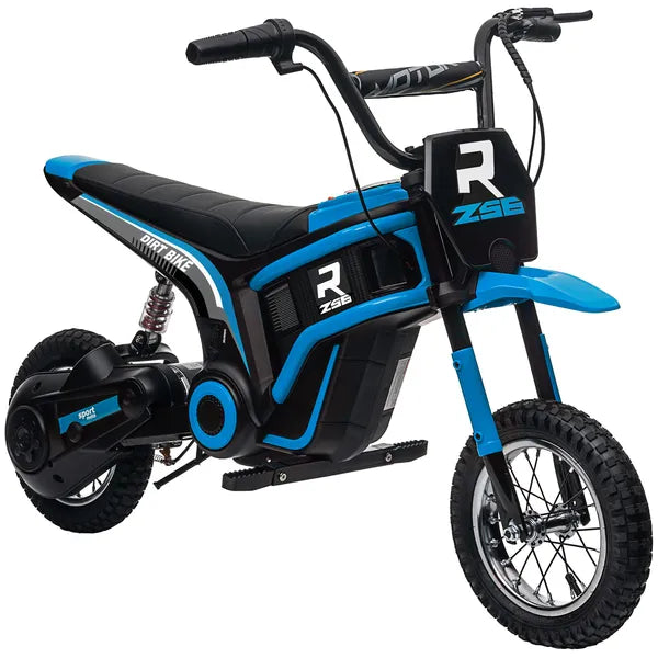 24V 350W Electric Dirt Bike Up to 14.9 MPH with Brake and Rear Suspension Blue Ages 13+ - product image 11