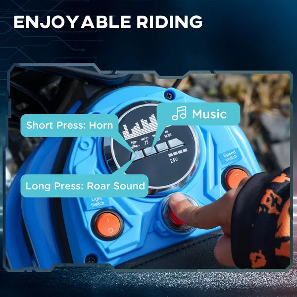 24V 350W Electric Dirt Bike Up to 14.9 MPH with Brake and Rear Suspension Blue Ages 13+ - product image 7
