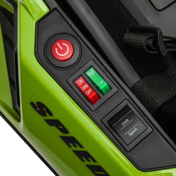 Aosom 24V 7.5 MPH Kids Go Kart Electric Drift Kart with Adjustable Seat, Children Playing Pedal Kart Toy, Slow Start, Green - product image 9