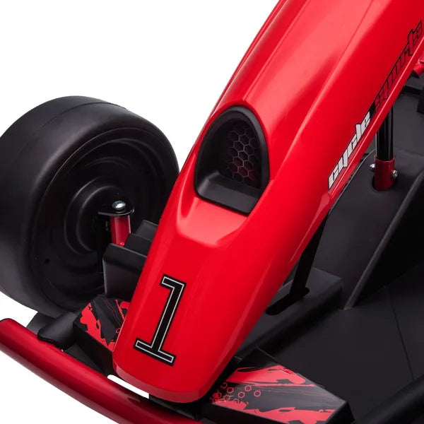 HOMCOM 24V Electric Go Kart for Kids, Drift Electric Go Kart Racing with 2 Speeds, for Boys Girls Aged 8-12 Years Old, Red - product image 9