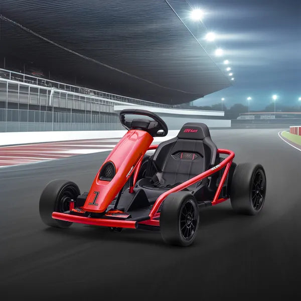 HOMCOM 24V Electric Go Kart for Kids, Drift Electric Go Kart Racing with 2 Speeds, for Boys Girls Aged 8-12 Years Old, Red - product image 10