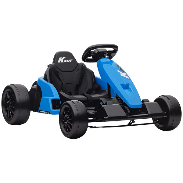 Qaba 24V Electric Go Kart with Dual 150W Motors, Adjustable Seat and 11.2MPH High Speed, Slow Start, 5-Point Harness, Blue - product image 11