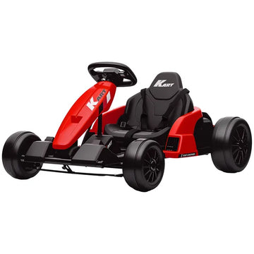 Qaba 24V Electric Go Kart with Dual 150W Motors, Adjustable Seat and 11.2MPH High Speed, Slow Start, 5-Point Harness, Red - product image 1