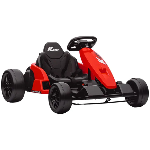 Qaba 24V Electric Go Kart with Dual 150W Motors, Adjustable Seat and 11.2MPH High Speed, Slow Start, 5-Point Harness, Red - product image 11