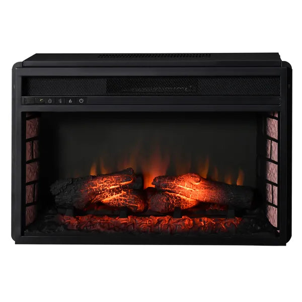 HOMCOM 27" Electric Fireplace Insert, Retro Recessed Fireplace Heater with Realistic Log Flame, Remote Control, and Adjustable Brightness, 1400W - product image 15