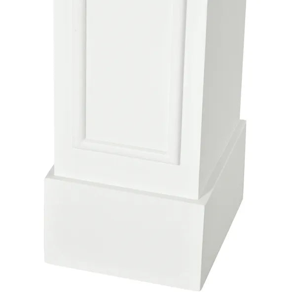 HOMCOM 29" Modern Fireplace Mantel Surround Mantels for Fireplace with Decorative Geometric Pattern, White - product image 9