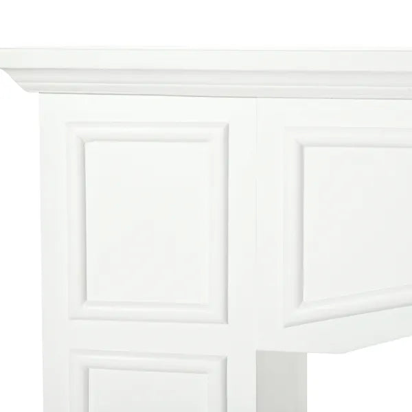 HOMCOM 29" Modern Fireplace Mantel Surround Mantels for Fireplace with Decorative Geometric Pattern, White - product image 6