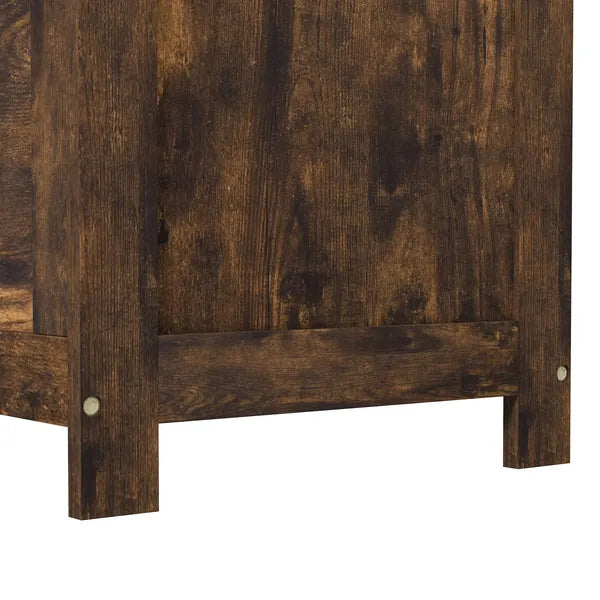 29.9" Wooden Storage Trunk Rustic Brown with 2 Safety Hinges Side Handles Storage Chest for Playroom - product image 9