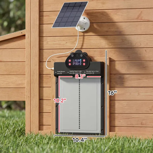 PawHut 2K HD AI Camera Automatic Chicken Coop Door with APP Remote Control, WiFi Solar Powered with 5200 mAh Large Battery - product image 2