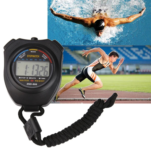 2 Pack Digital Sports Stopwatches with 1/100 Second Split Timing Date and Alarm - product view 3
