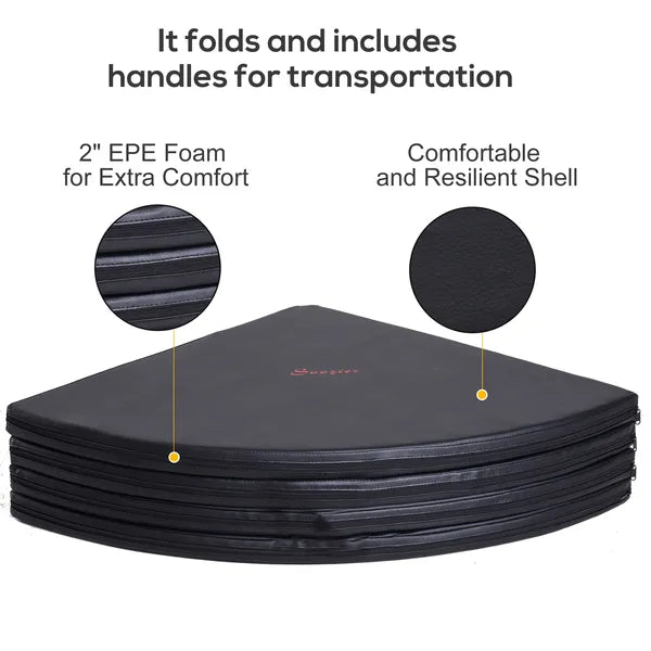 Soozier 59 Inch Round Foldable Pole Dance Crash Mat 2 Inch Thick Black - product image 4