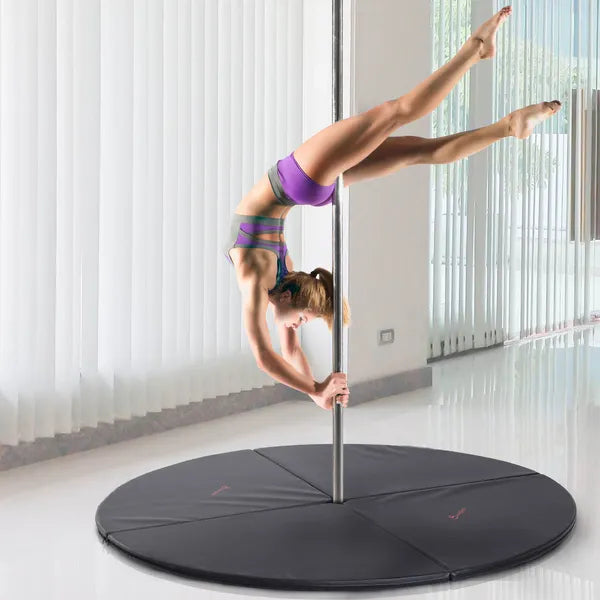 Soozier 59 Inch Round Foldable Pole Dance Crash Mat 2 Inch Thick Black - product image 10