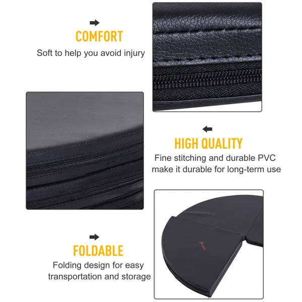 Soozier 59 Inch Round Foldable Pole Dance Crash Mat 2 Inch Thick Black - product image 5