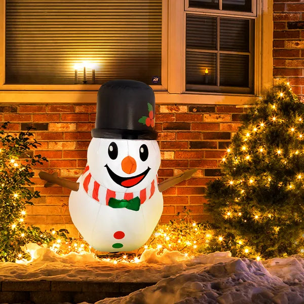 3 ft Inflatable Snowman, Lean Out from Window Outdoor Decoration with LED Lights, Blow-Up Outdoor Christmas Display for Party - product image 10