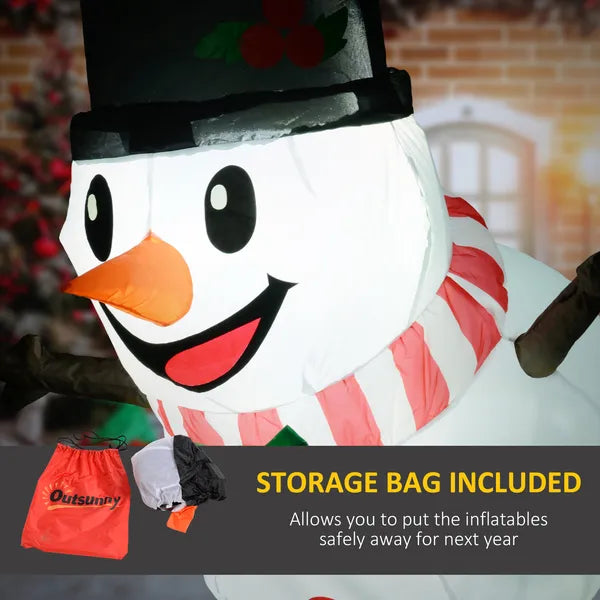 3 ft Inflatable Snowman, Lean Out from Window Outdoor Decoration with LED Lights, Blow-Up Outdoor Christmas Display for Party - product image 8