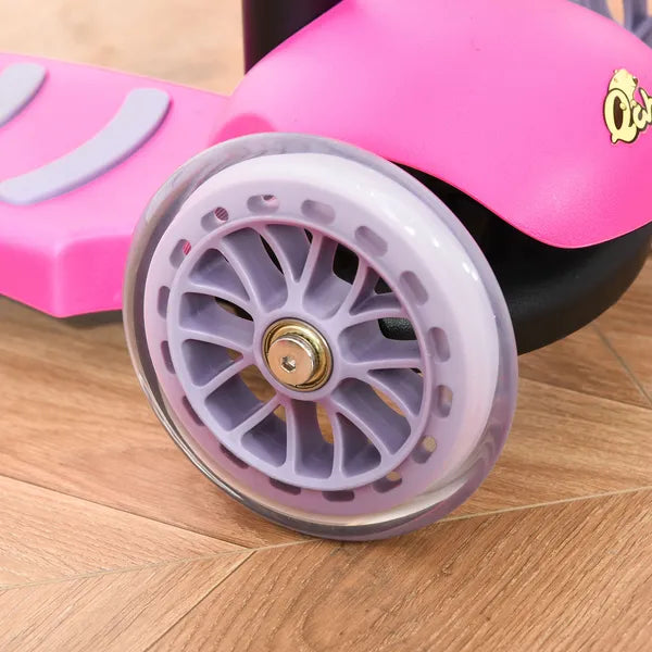 3-in-1 Kids Scooter Walker Push Car, Pink, Height Adjustable, with Storage, Durable - product image 9
