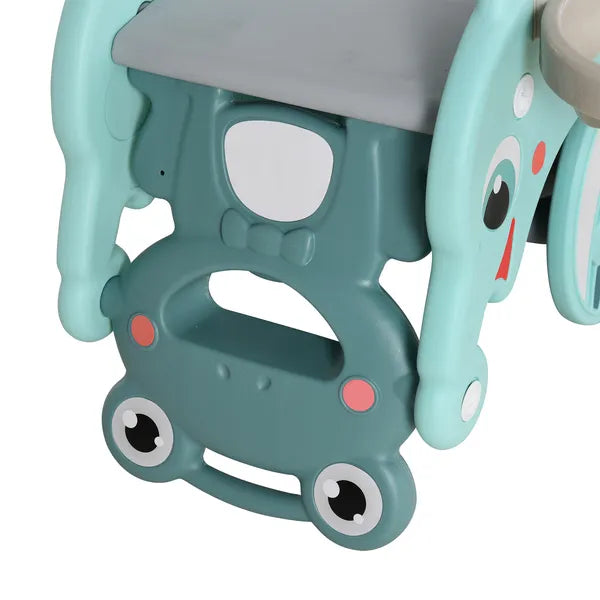 Qaba 3-in-1 Toddler Slide Rocking Horse and Basketball Hoop Green for Ages 18-36 Months - product image 8