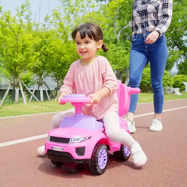 3 in 1 Toddler Ride-On Car, Push Car, Sliding Walking Toy, Horn, Music, Light, Pink, 1-3 Years Old - product image 9