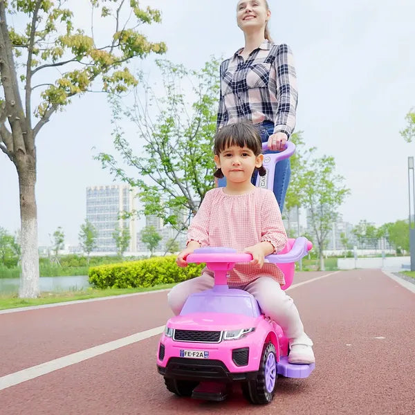 3 in 1 Toddler Ride-On Car, Push Car, Sliding Walking Toy, Horn, Music, Light, Pink, 1-3 Years Old - product image 8