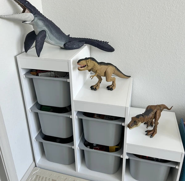 Qaba 3 Layers Kids Toy Storage Organizer with 6 Storage Bins, Kids Bookshelf for Ages 3-8 Years, Play Room, Bedroom, Gray - product image 12