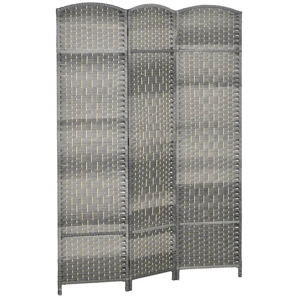HOMCOM 3 Panel Room Divider, 6 Ft Tall Privacy Screen in Mixed Gray, Freestanding Wood Partition Modern Home Office Decor - product image 11