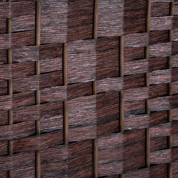 HOMCOM 3 Panel Wicker Room Folding Divider 6 ft Tall Privacy Screen Brown - product image 9