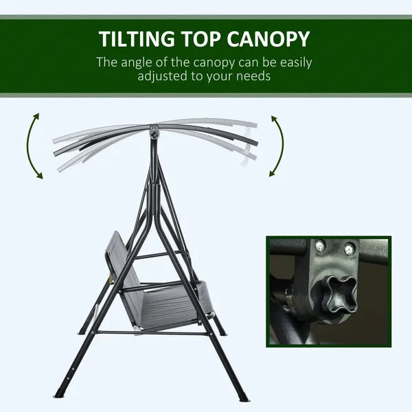 Outsunny 3-Person Porch Swing with Stand, Outdoor Swing - product image 4