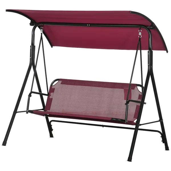 Outsunny 3-Person Porch Swing with Stand, Outdoor Swing for Patio Porch with Adjustable Tilt Canopy and Comfortable Swing Bench-Style Seat - product image 11