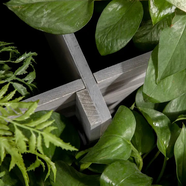3 Tier Elevated Wood Flower Box Raised Garden Bed with Water Draining Fabric for Soil Gray for Vegetables Herbs - product image 8