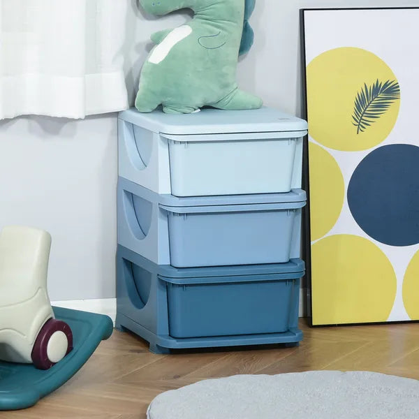 3 Tier Kids Toy Storage Organizer with Drawers, Blue, Chest for Bedroom, Kindergarten, Living Room, for Boys and Girls - product image 10