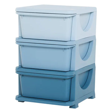 3 Tier Kids Toy Storage Organizer with Drawers, Blue, Chest for Bedroom, Kindergarten, Living Room, for Boys and Girls - product image 1