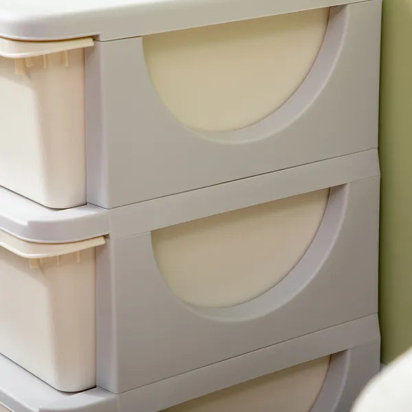 3-Tier Toy Storage Organizer, Spacious Drawers Chest for Bedroom, Nursery, Living Room, Durable for Toddlers, Cream White - product image 8