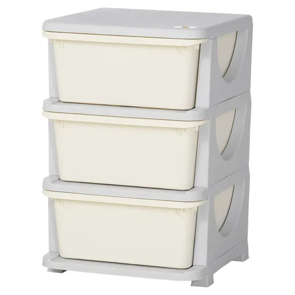 3-Tier Toy Storage Organizer, Spacious Drawers Chest for Bedroom, Nursery, Living Room, Durable for Toddlers, Cream White - product image 11