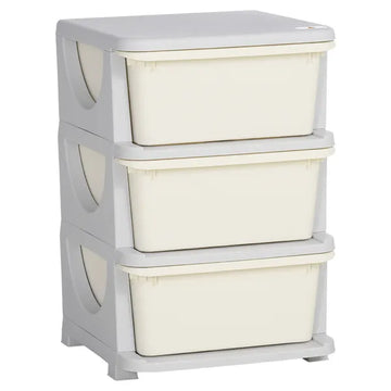 3-Tier Toy Storage Organizer, Spacious Drawers Chest for Bedroom, Nursery, Living Room, Durable for Toddlers, Cream White - product image 1