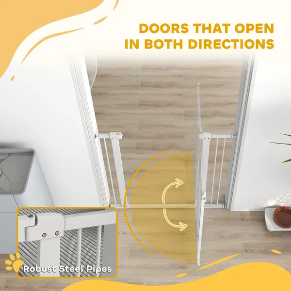 30"-41" Extra Wide Walk Through Dog Gate with Cat Door, 3-Inch and 5.5-Inch Extension Kits, 30" High - product image 8
